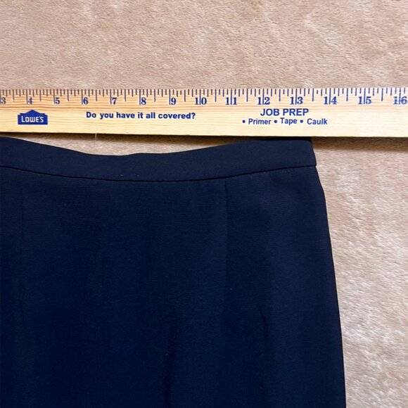 Women Size 8 Solid Black Office Dress Pencil Elastic Back Zip Skirt‎ (W) - Picture 2 of 6
